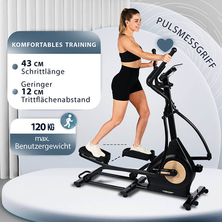 Ellipsentrainer Fit Wheel Pro: Komfortables Training